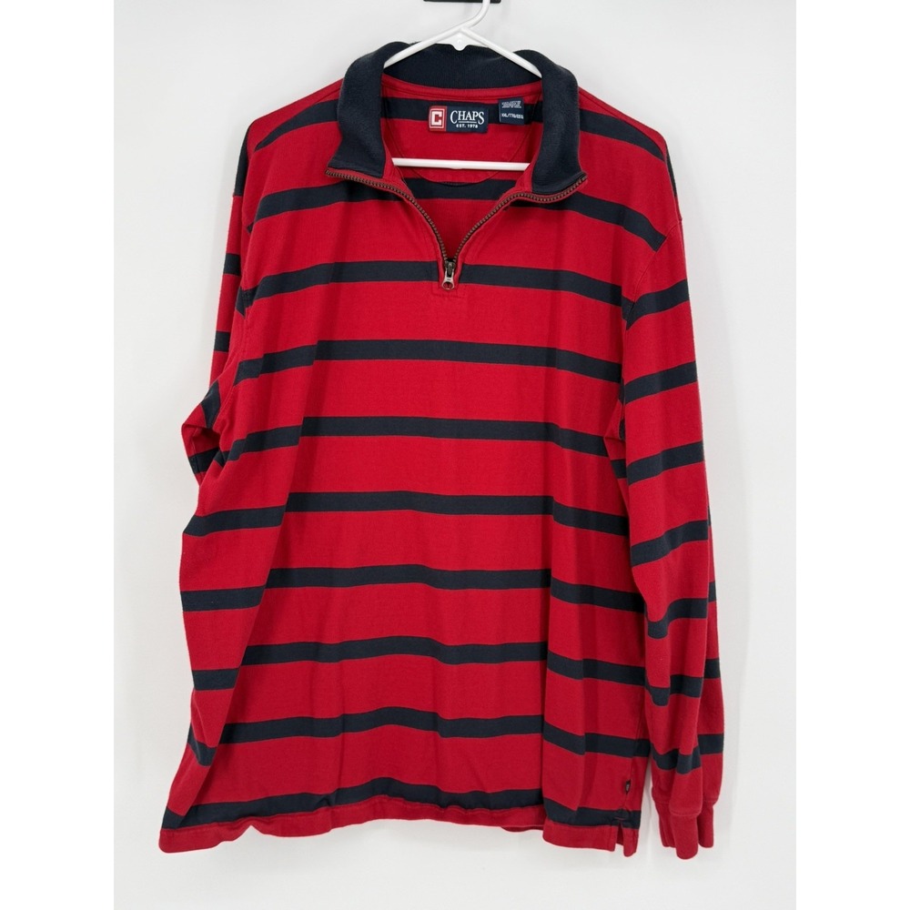 Chaps Men's Long Sleeve Polo 1/4 Zip XXL